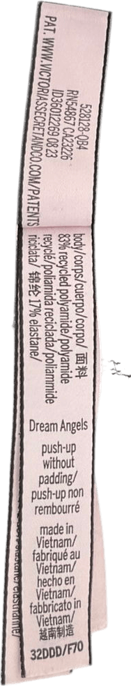 victoria secret Black Angels Push Up Without Padding UK 30DD - Reliked