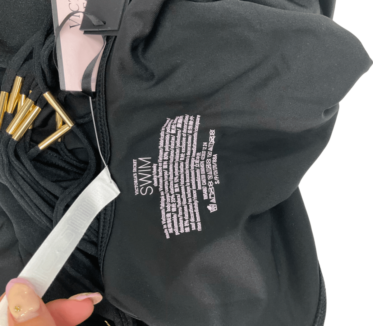 victoria secret Black Archive Scoop Cheeky Swimsuit UK S - Reliked