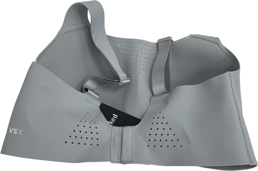 victoria secret Starstruck Grey Back Close Featherweight Max High Support Sports Bra UK 36DD - Reliked