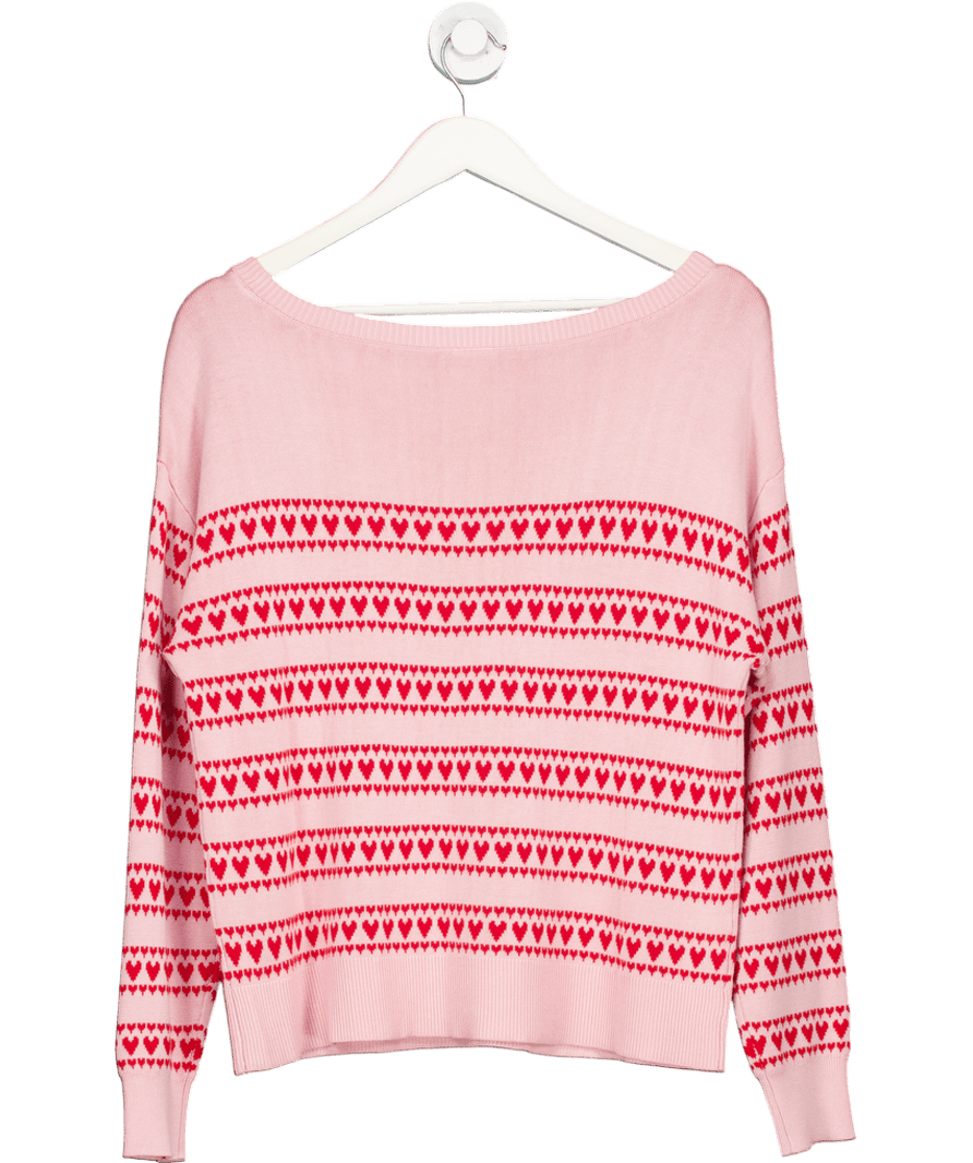 Victoria's secret Pink Heart Fairsle Sweater UK XS - Reliked