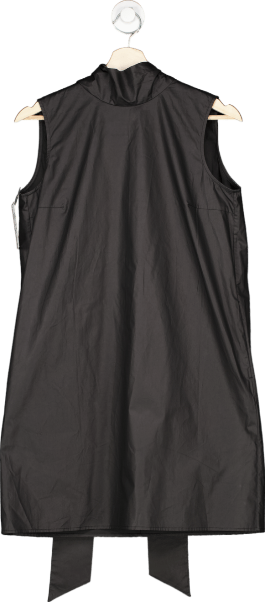 Victoria/Tomas Black Sleeveless Zip Front Wrap Vest UK S - Reliked