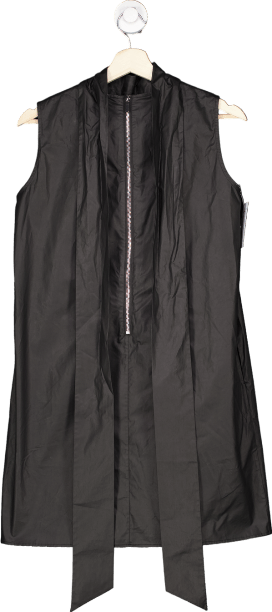 Victoria/Tomas Black Sleeveless Zip Front Wrap Vest UK S - Reliked