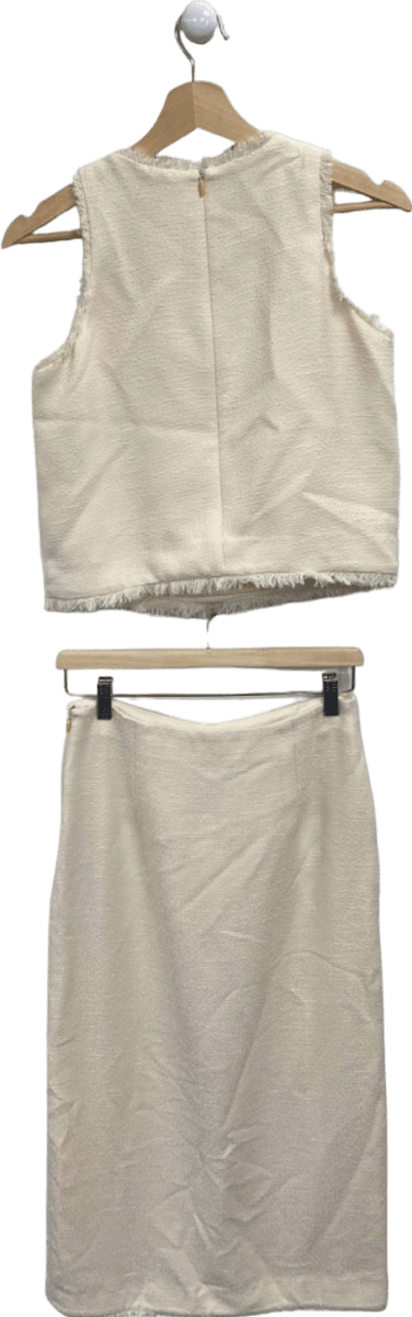 Viktoria Chan White Two - Piece Top and Skirt Set S - Reliked