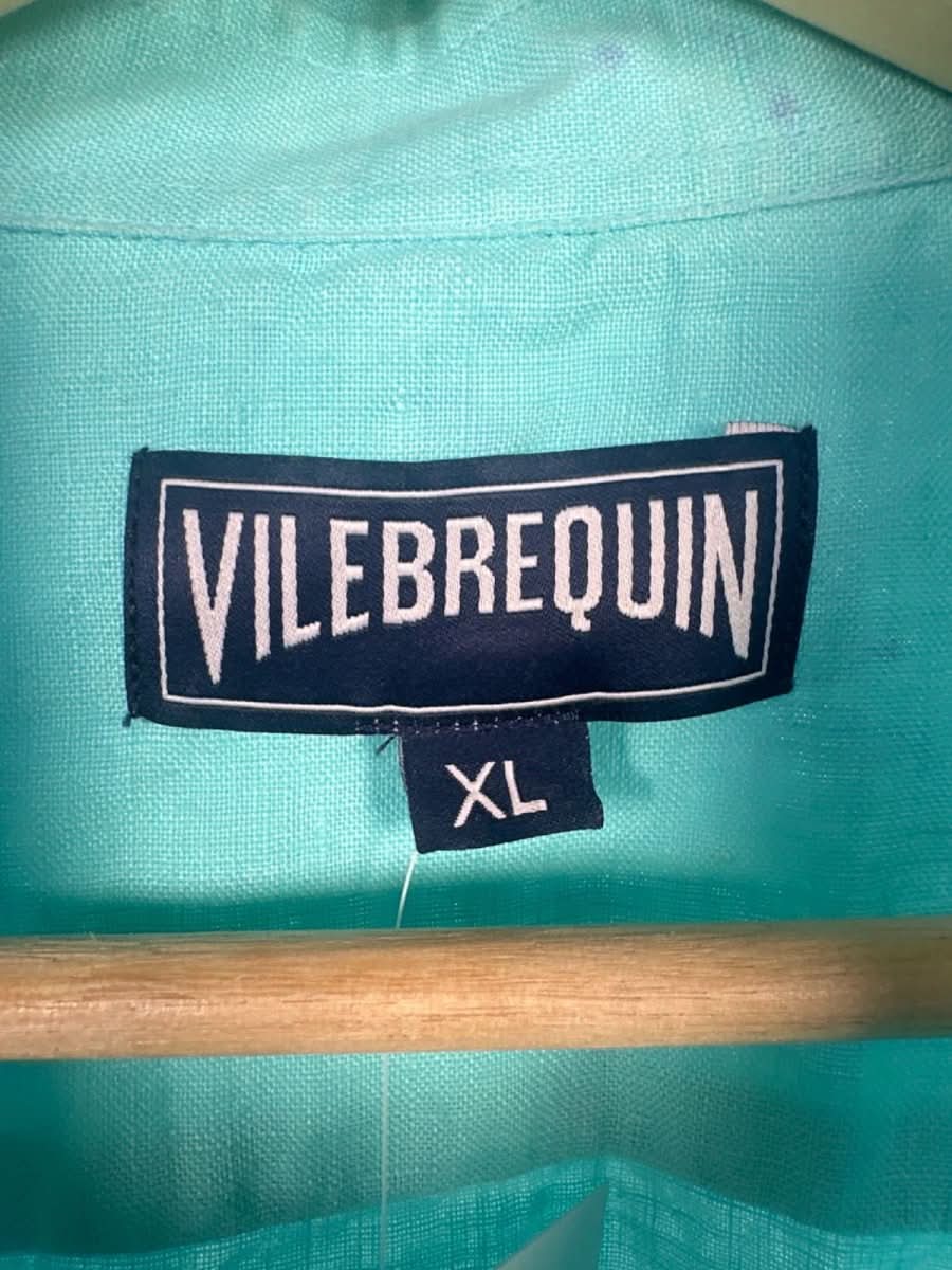 Vilebrequin Aqua Linen Long Sleeve Shirt XL - Reliked