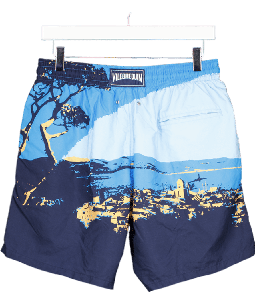 Vilebrequin Blue Iconic "st Tropez" Scene Swim Shorts UK L - Reliked