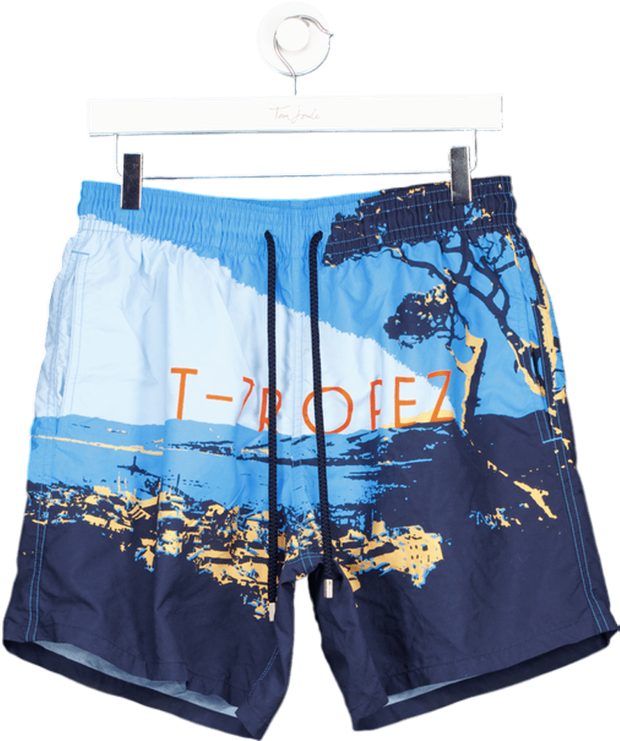 Vilebrequin Blue Iconic "st Tropez" Scene Swim Shorts UK L - Reliked