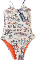 Vilebrequin Kids Pink Gazette Printed Swimsuit 6 Years - Reliked
