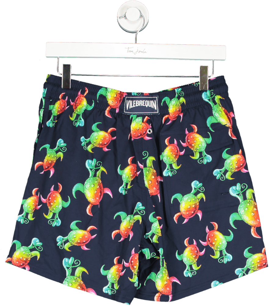 Vilebrequin X Kenny Scharf Ltd.Edition Blue Moorise Turtle Print Swim Shorts UK L - Reliked