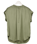 Vince Green Khaki Silk Sleeveless Top UK M - Reliked