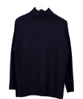Vince Navy Blue Wool Cashmere Blend Turtleneck Jumper UK S - Reliked