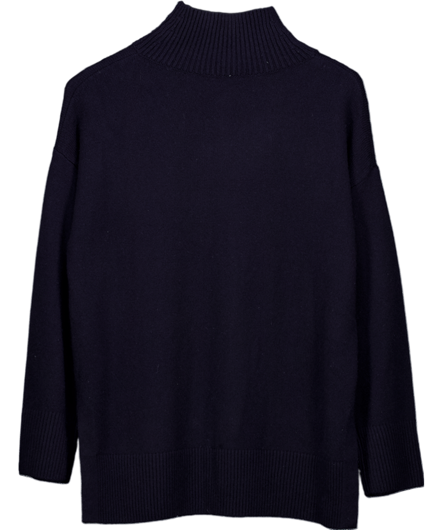 Vince Navy Blue Wool Cashmere Blend Turtleneck Jumper UK S - Reliked