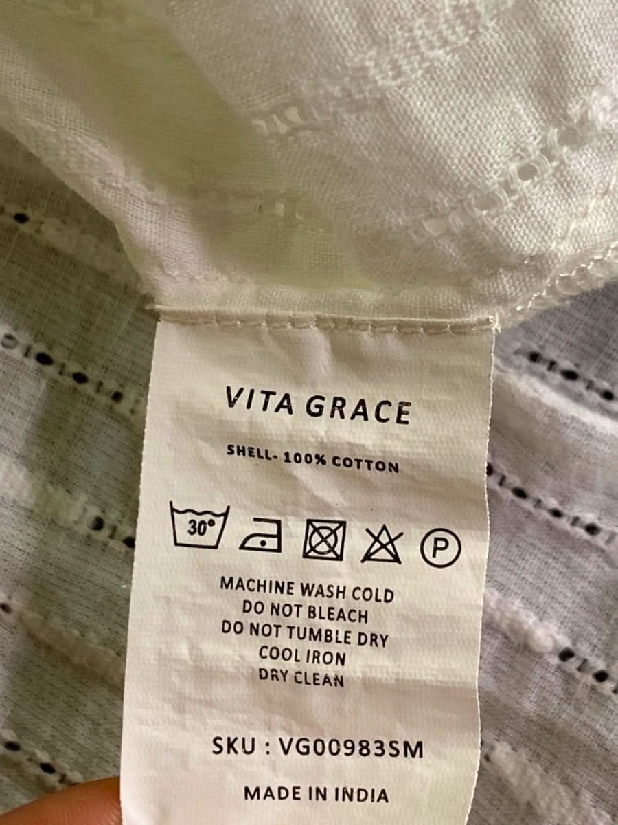 Vita Grace White Long Dress UK S - Reliked