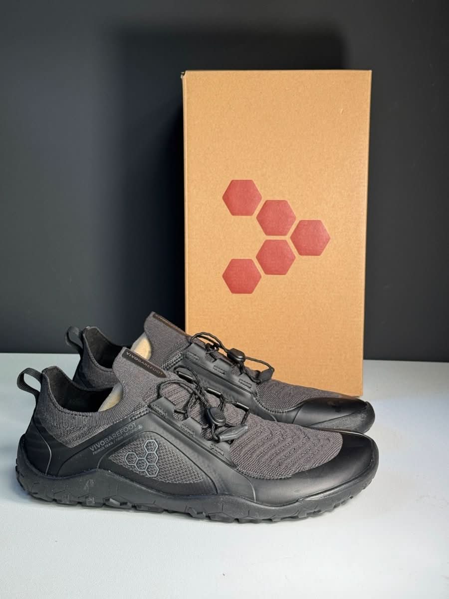 VivoBarefoot Black Primus Trail Knit Fg Mens Trainers UK 7 EU 41 👞 - Reliked