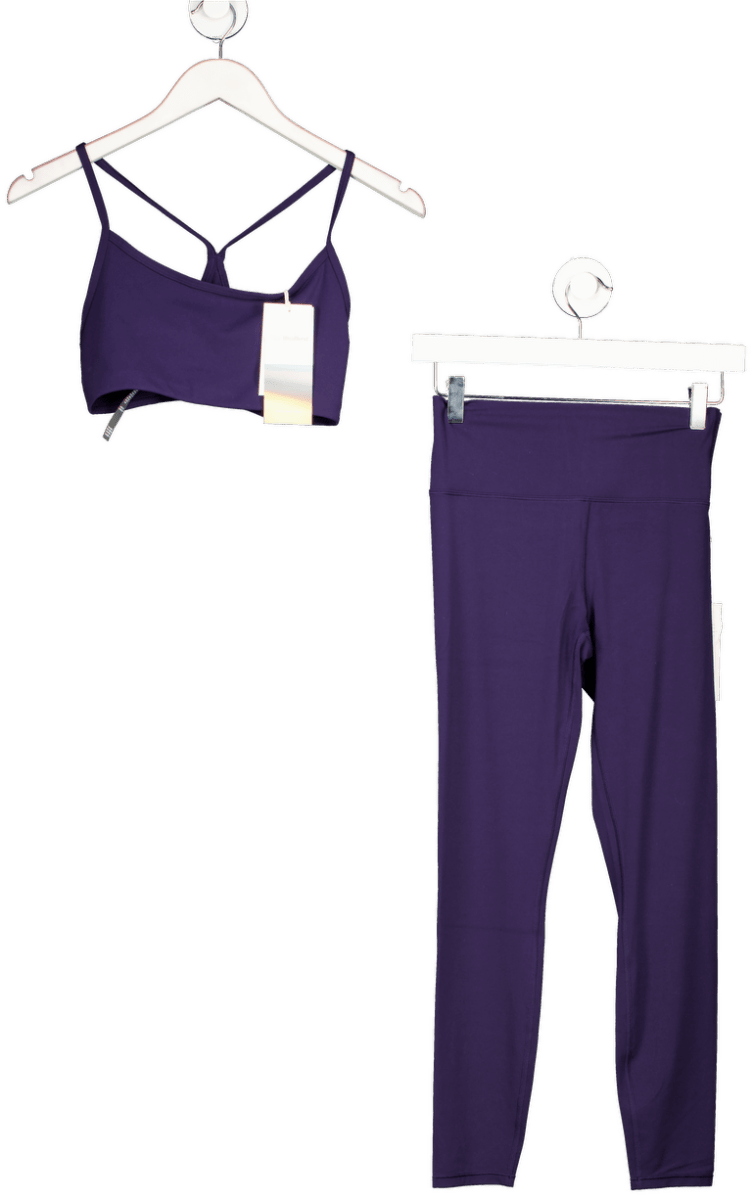 Vuori Blue Allthefeels Bra And Leggings Activewear Set UK S - Reliked