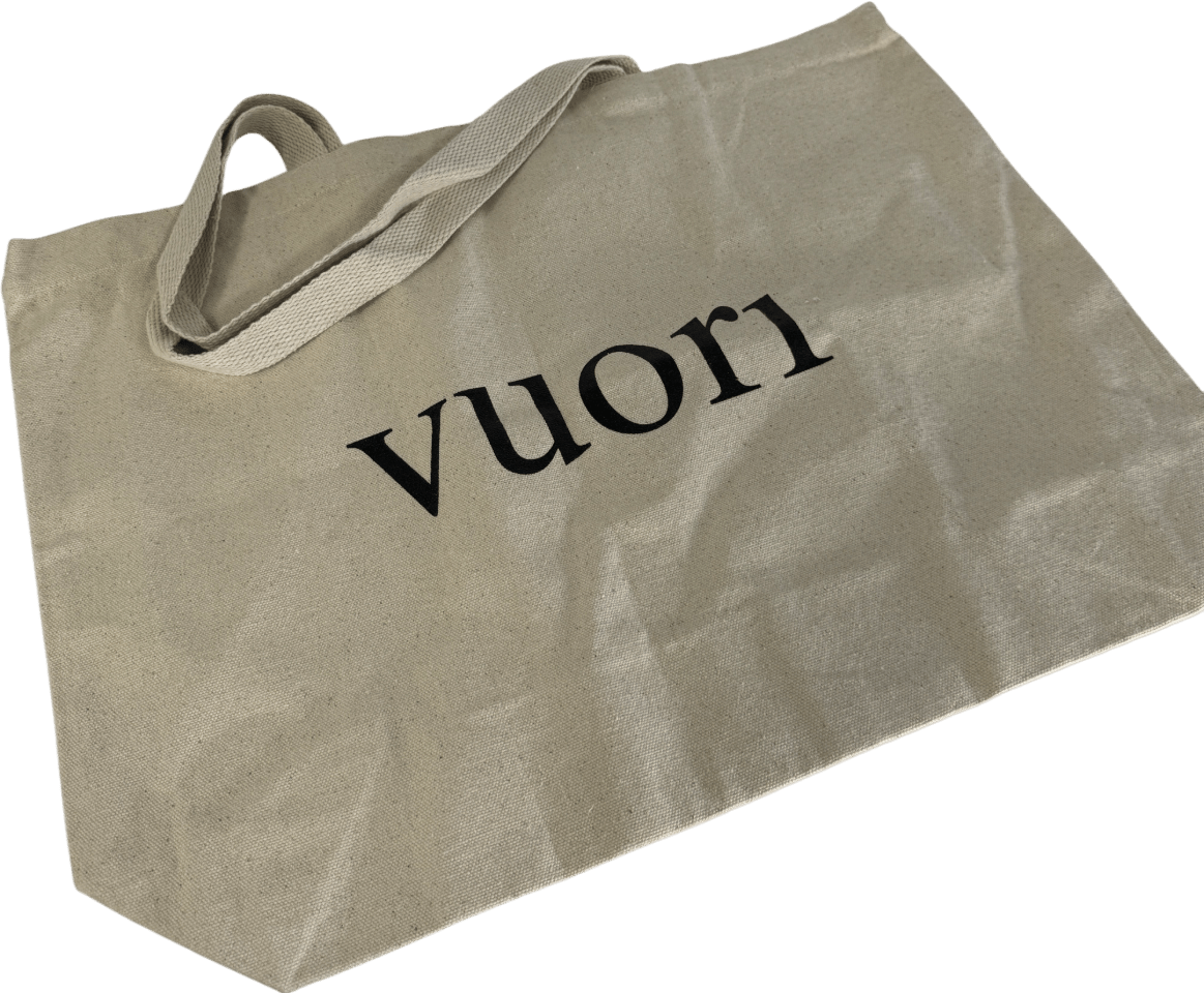 Vuori Cream The Rise The Shine Canvas Large Tote Bag One Size - Reliked