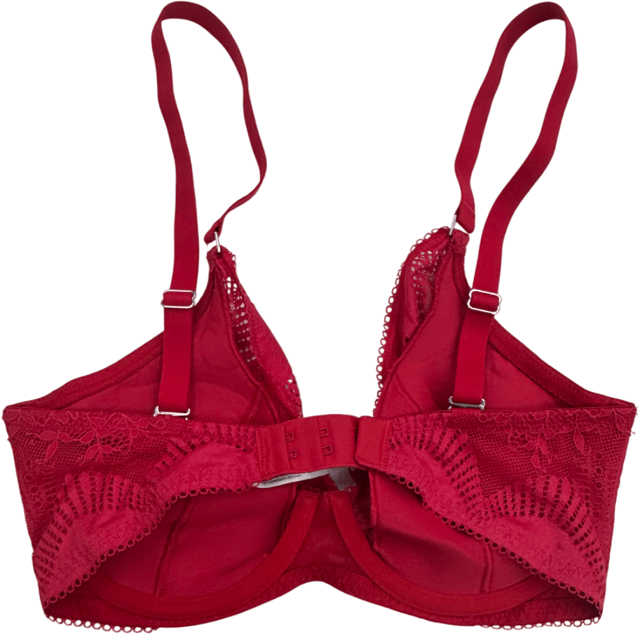 Wacoal Red Sensu Lace Bra UK 32D - Reliked