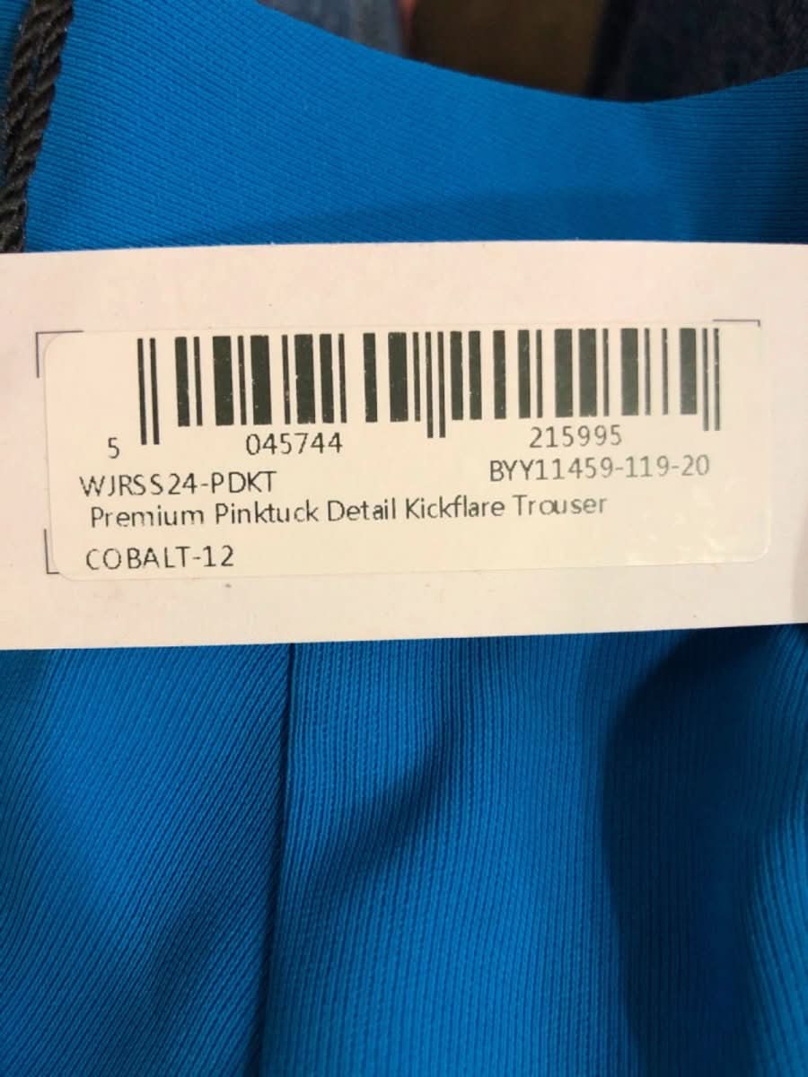 Wallis Cobalt Premium Pinktuck Detail Kickflare Trouser UK 12 - Reliked