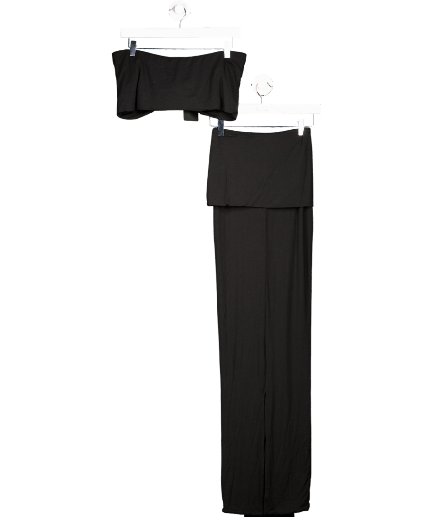 WANDERDOLL 2 - piece Black Belle Bandeau Top And Maxi Skirt Set UK XS - Reliked