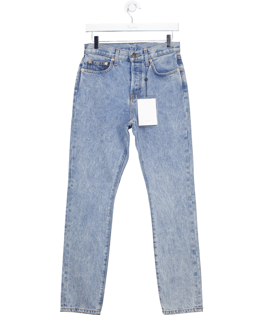 Wardrobe NYC Light Blue High Rise Straight Leg Jeans W27 - Reliked