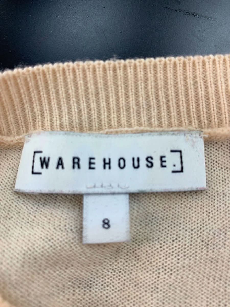 Warehouse Beige Lace Bow Detail Jumper UK 8 - Reliked