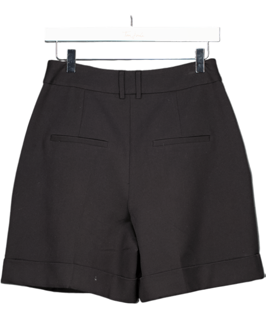 Warehouse Black Pleated Tailored Shorts UK 10 - Reliked