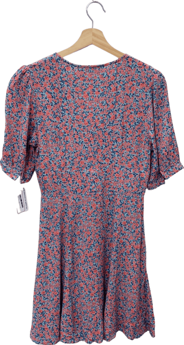Warehouse Pink Floral Print Dress UK 8 - Reliked