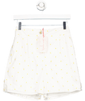 Warehouse X Shrimps White Daisy Embroidered Shorts UK 8 - Reliked
