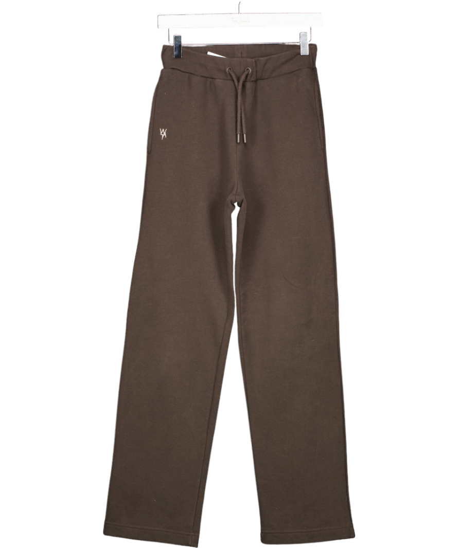 WAT. THE BRAND Brown Wide Leg Joggers UK 6 - Reliked