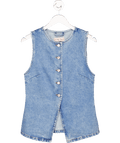 We The Free Blue Aimee Vest UK XS - Reliked