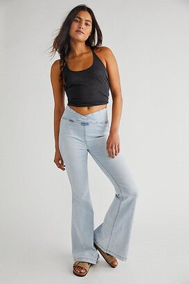 Free People Blue Venice Beach Flare Jeans W28