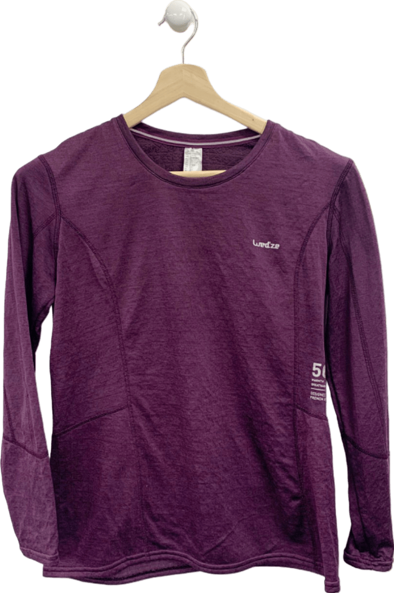 Wed'ze Purple Long Sleeve Breathable Top UK L - Reliked