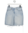 Weekday Criss Cross Light Blue Denim Shorts W26 - Reliked
