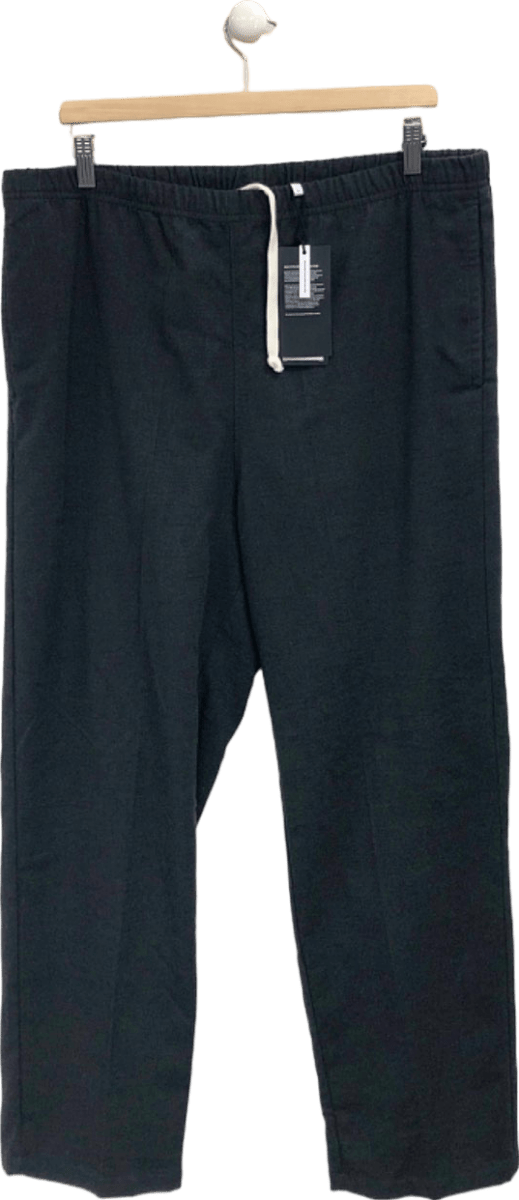 Weekday Grey Seth Flannel Joggers UK L - Reliked