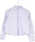 Weekend by Maxmara Blue Rubiera Striped Oxford Cotton Shirt UK 6 - Reliked