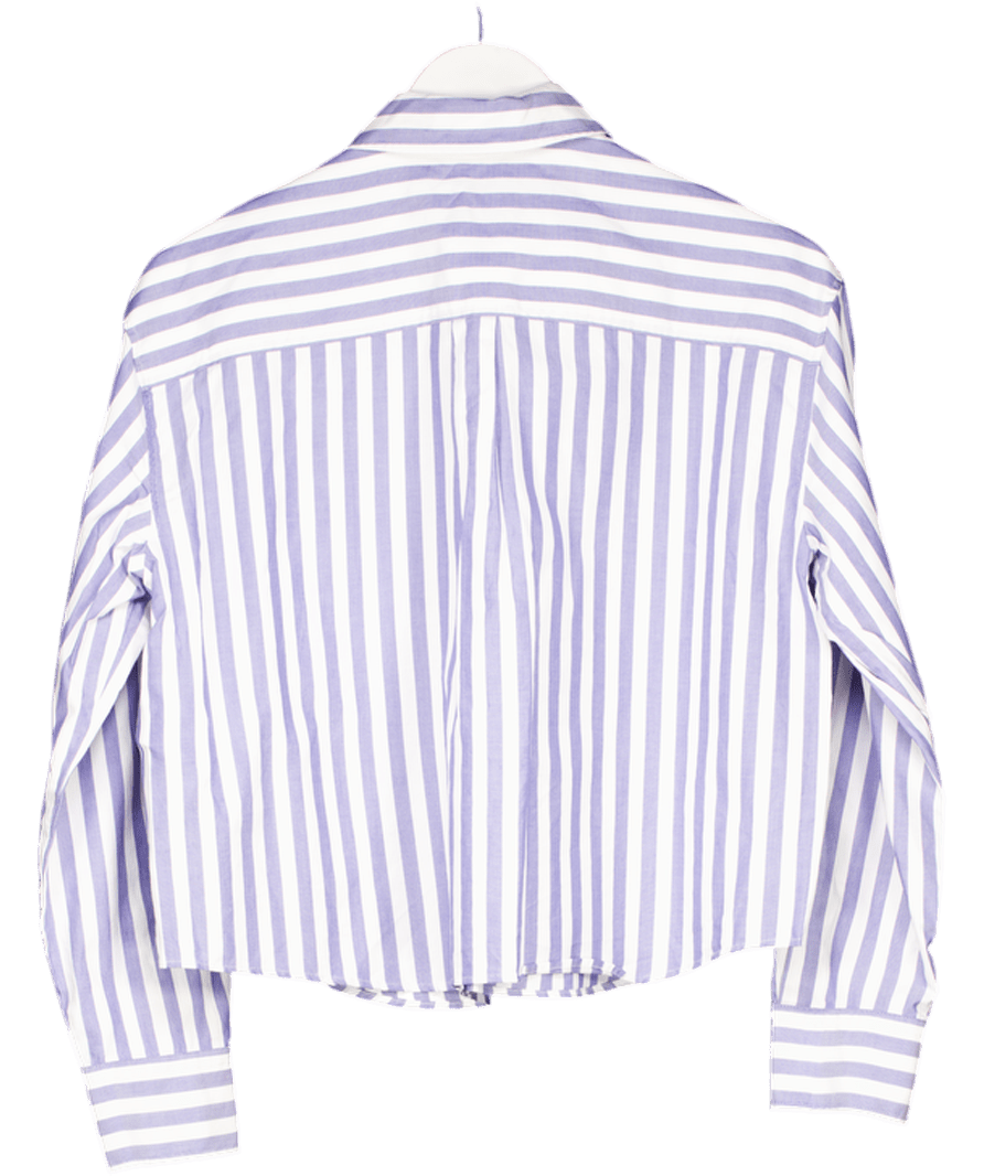 Weekend by Maxmara Blue Rubiera Striped Oxford Cotton Shirt UK 6 - Reliked