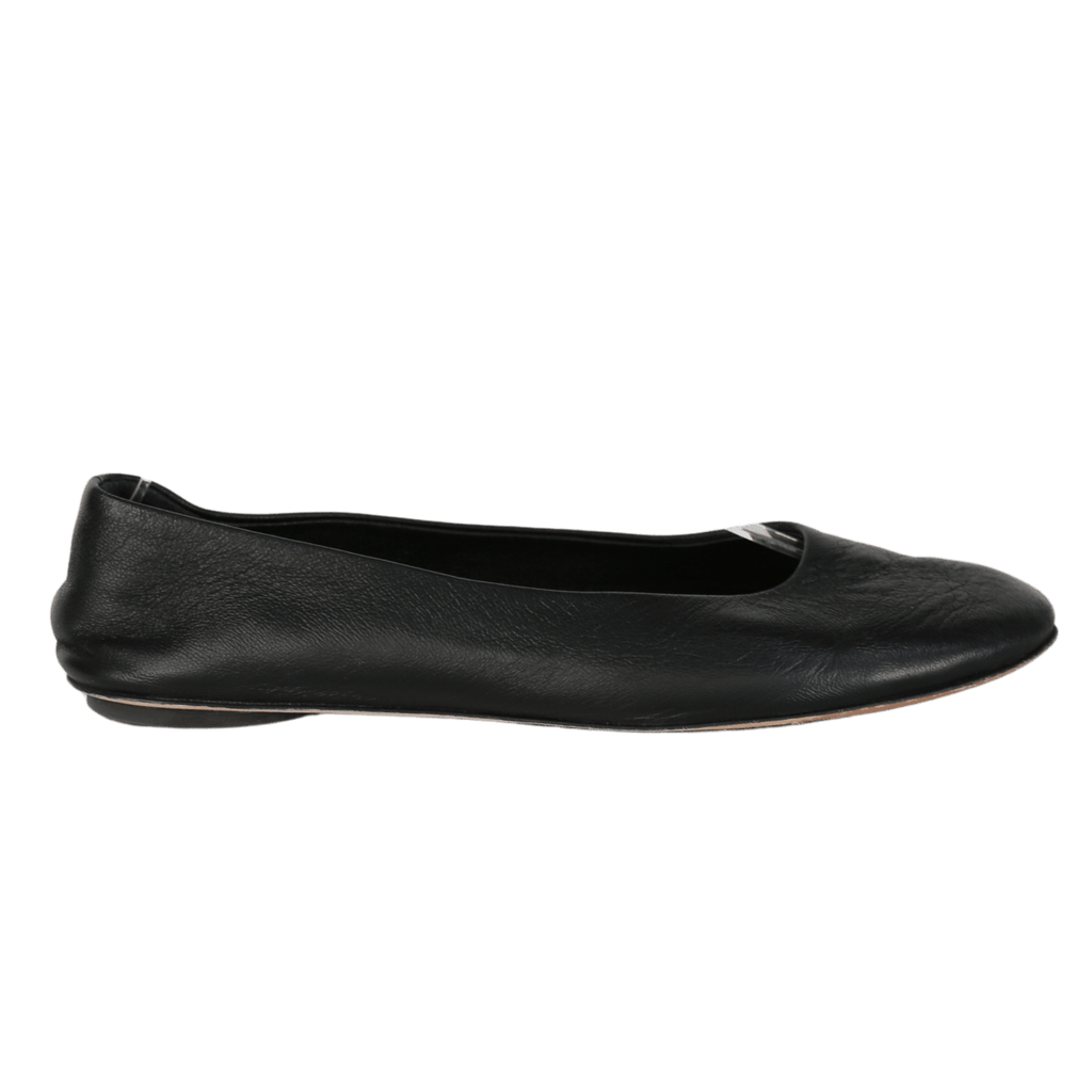 weekend max mara Black Leather Todi Ballet Flats UK 4 EU 37 👠 - Reliked