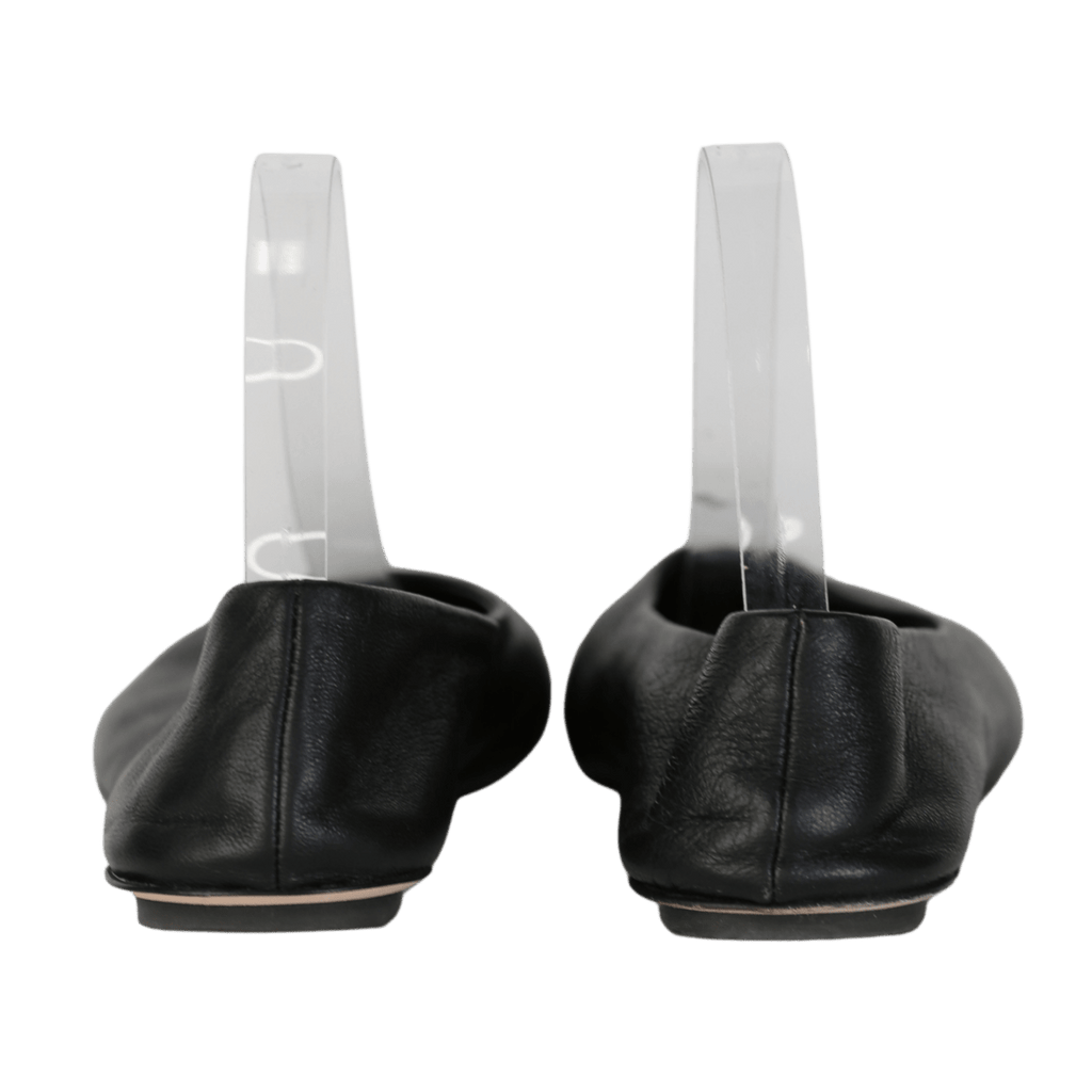 weekend max mara Black Leather Todi Ballet Flats UK 4 EU 37 👠 - Reliked
