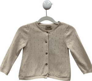 WHEAT Cream Pointelle Knit Cardigan Maia 2 Years