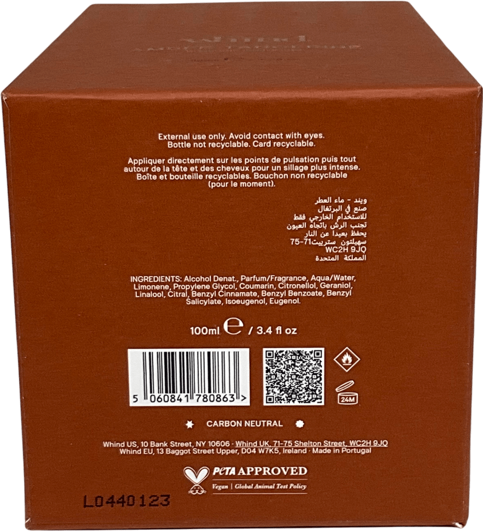 whind Amber Tangerine Eau De Parfum Amber Tangerine 100ml - Reliked