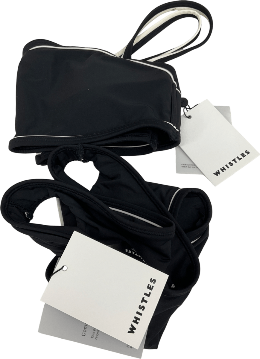 Whistles Black Piper Contrast Bikini UK 10 - Reliked