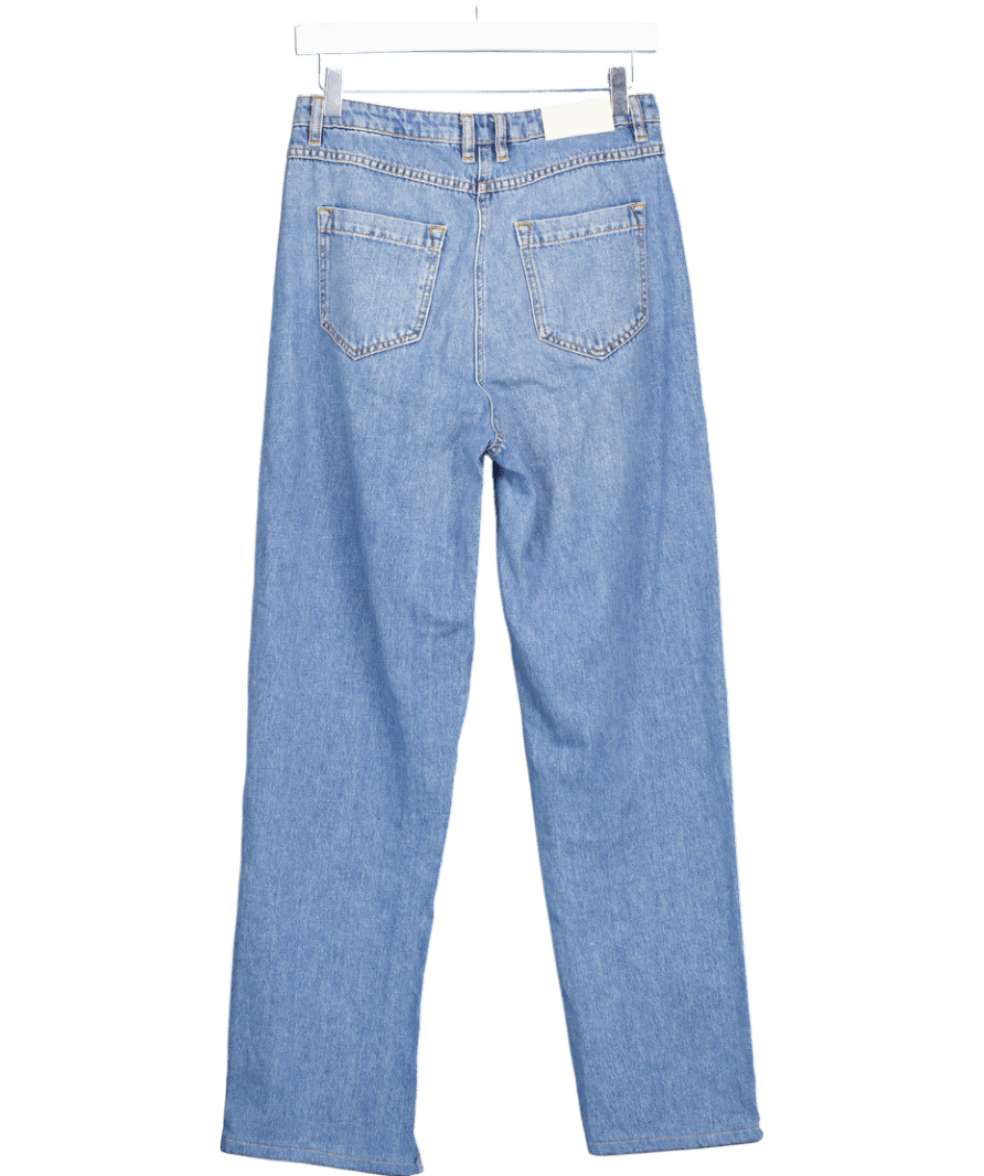 Whistles Blue Denim Slim Leg High Waisted Jeans With Ankle Slits W26 - Reliked