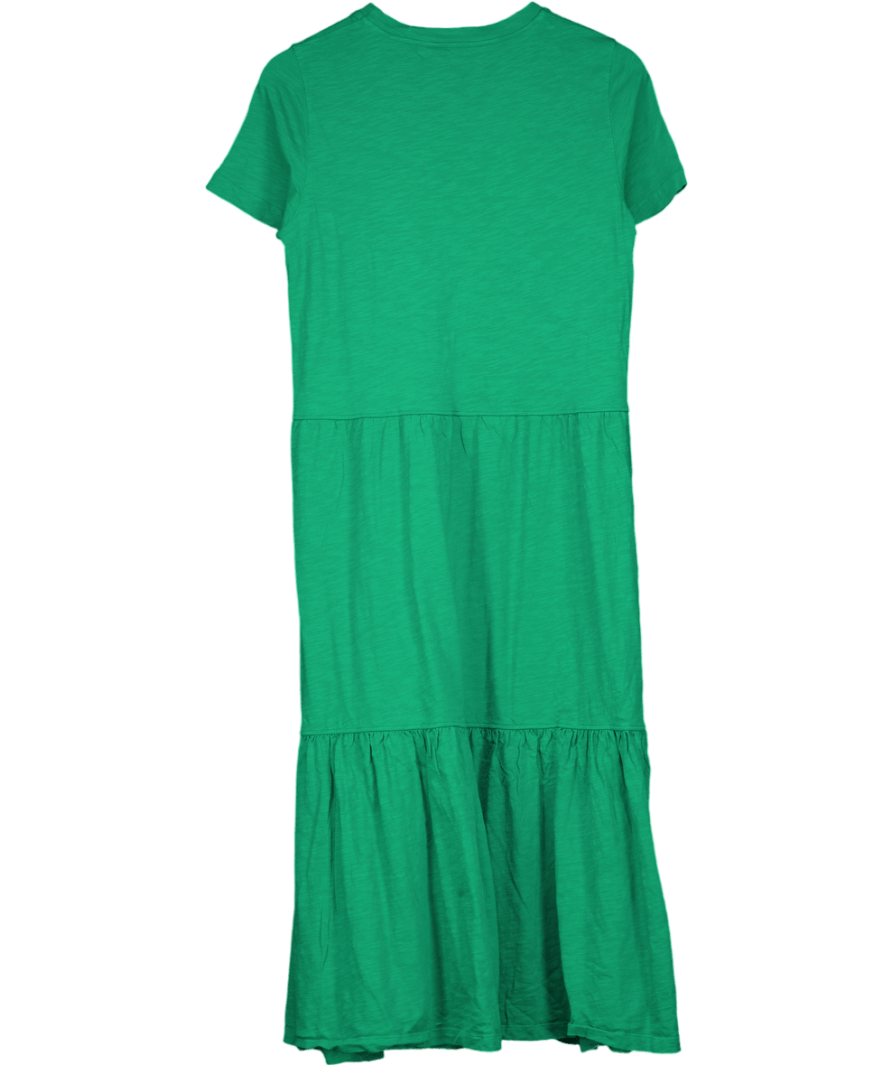 Whistles Green Short Sleeve Tiered Midi T-shirt Dress UK 10 - Reliked