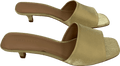 Whistles Metallic Gold satin Slip On Heeled Mule UK 8 EU 41 👠 - Reliked