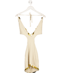 White Fox Beige Take The Time Knit Dress UK S - Reliked