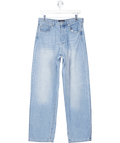 White Fox Blue High Rise Wide Leg Relaxed Jeans UK L - Reliked