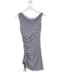 White Fox Blue Trip Of A Lifetime Mini Dress Sky/choc Stripe UK S - Reliked