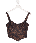 White Fox Brown Forever Feels Bustier Midnight Leopard UK L - Reliked