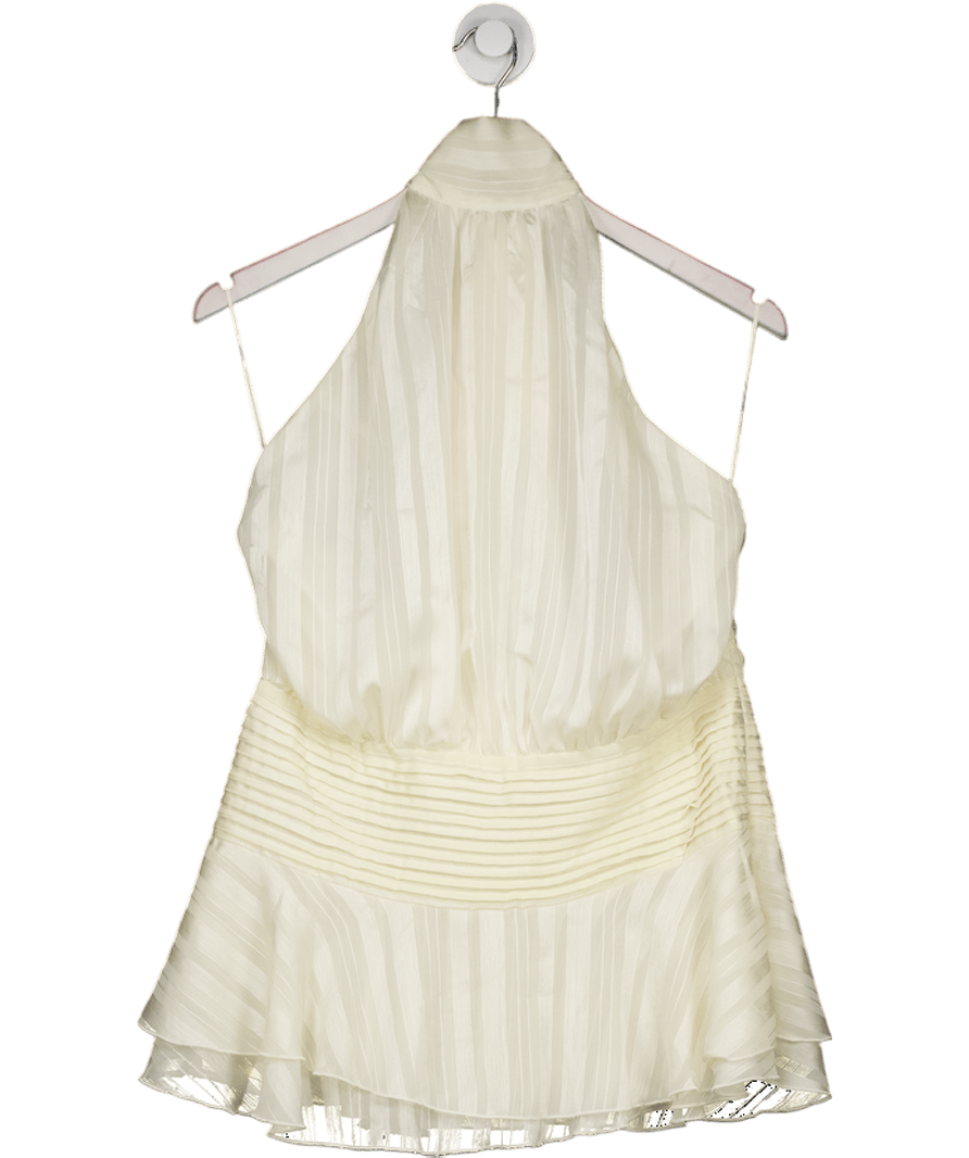 White Fox Captivate My Focus Mini Dress Cream UK S - Reliked