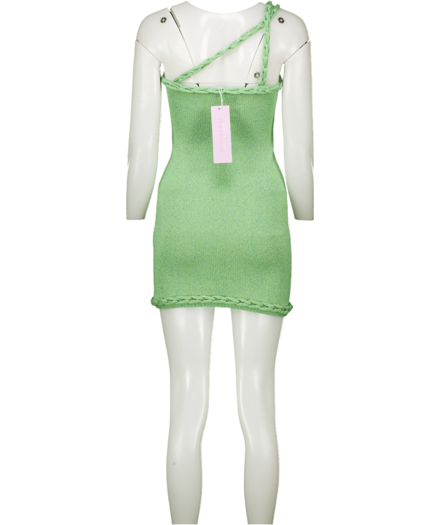 White Fox Chloe & Millie Edit Green One Shoulder Mini Dress UK XS - Reliked