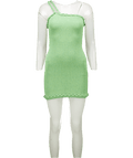 White Fox Chloe & Millie Edit Green One Shoulder Mini Dress UK XS - Reliked